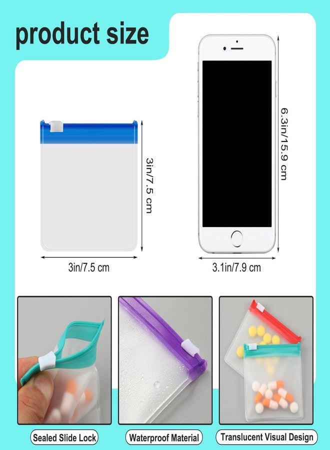 MARFOREVER 39 Pcs Pill Pouch Bags Set - Pill Bags Travel Pill Organizer Reusable Medicine Organizer Pills Storage Pouches Self Sealing 28 Pcs Plastic Medicine Bags 10 Sheets Labels and 1 Pc Marker - Image 2